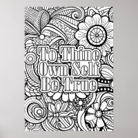 To Thine Own Self - Abstract Pattern Colouring