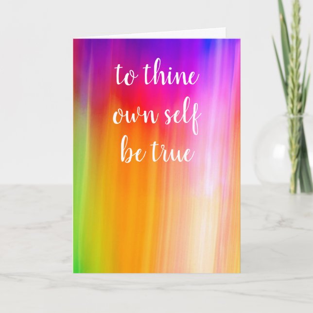 to thine own self be true blank card by Jo Images (Front)