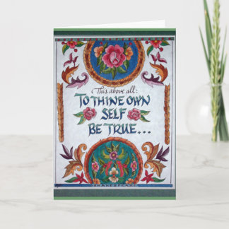 To Thine Own Self Be True by Barbara Beck-Azar Card