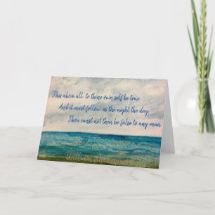 To Thine Own Self Be True... Card