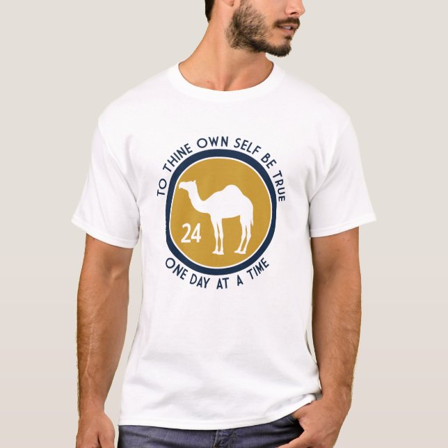 To Thine Own Self Be True – Gold & Blue Recovery T-Shirt (Front)