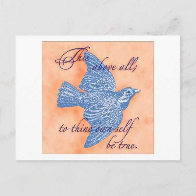 To thine own self be true… Postcard (Front)