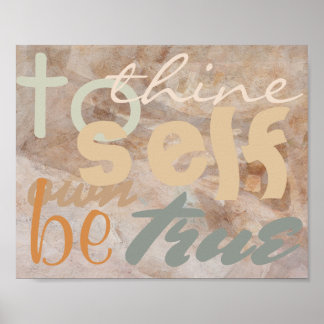 To thine own self be true poster