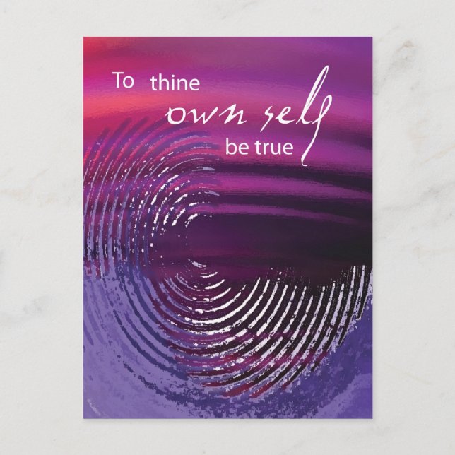 To Thine Own Self Be True Swirl Postcard (Front)