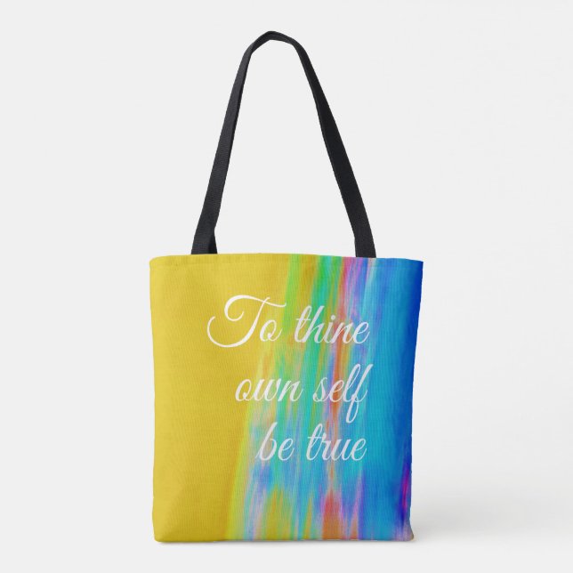To thine own self be true Tote Bag by Jo Images (Back)
