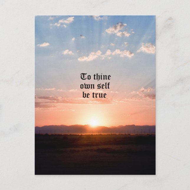 To Thine Own Self Postcard (Front)