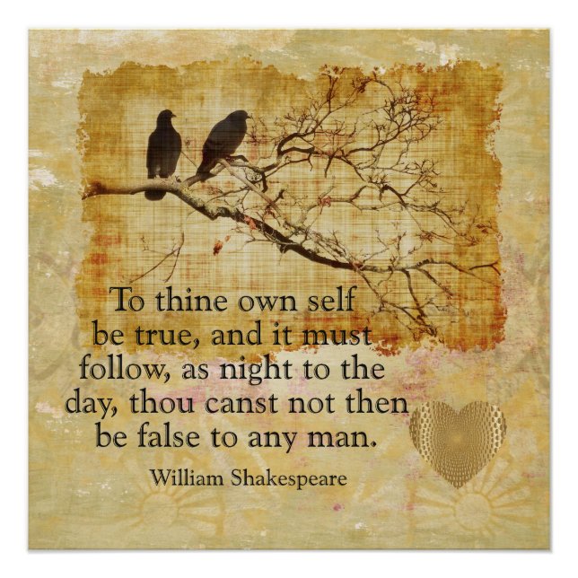 To Thy own self be true -- Art poster (Front)