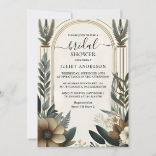 To Truly Engaging 70s 80s Courthouse Bridal Shower Invitation