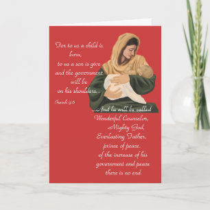 To us a Child is Born Holiday Card