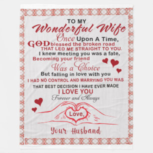 To Wonderful Wife I Knew Meeting You Was A Fate Fleece Blanket