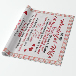 To Wonderful Wife I Knew Meeting You Was A Fate Wrapping Paper