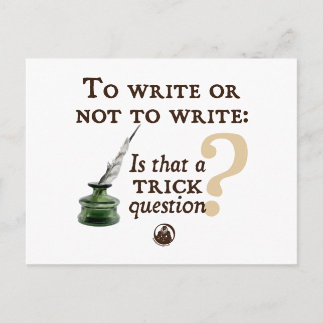 To Write or Not to Write Postcard (Front)