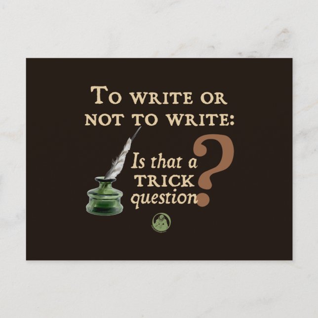 To Write or Not to Write Postcard (Front)