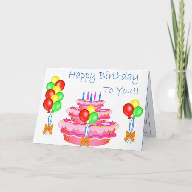To You (Happy Birthday) Card (Front)