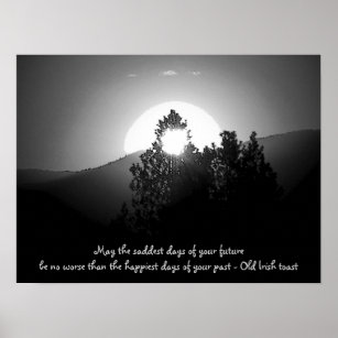 To Your Future - Irish Toast with sunset Poster