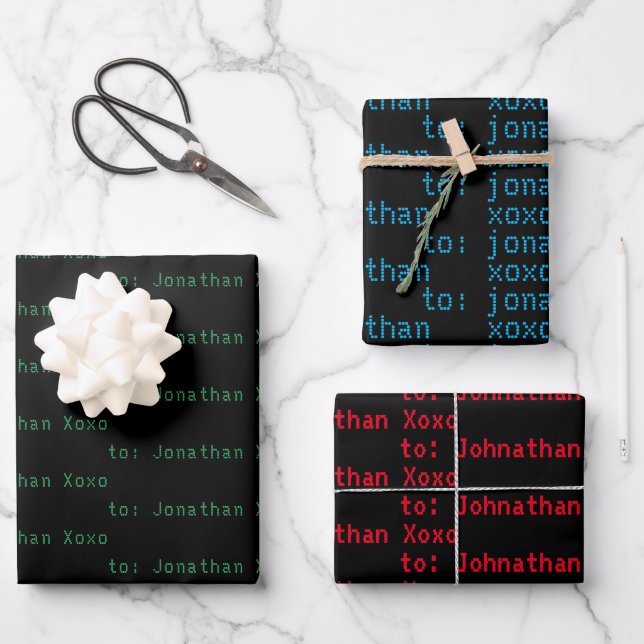 To Your Name Computer Science Fiction Wrapping Paper Sheet (Front)
