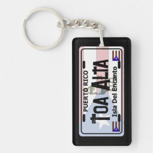 Toa Alta Puerto Rico license plate keychain