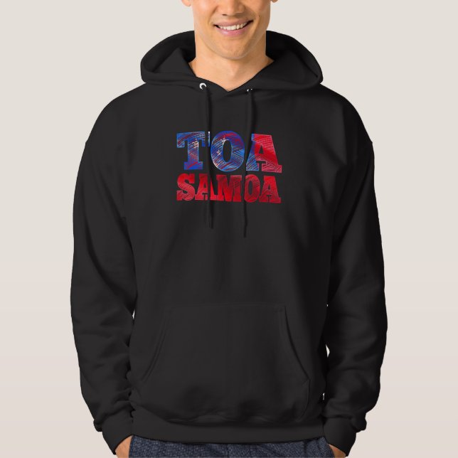 Toa Samoa or Samoan Flag or Rugby Hoodie (Front)
