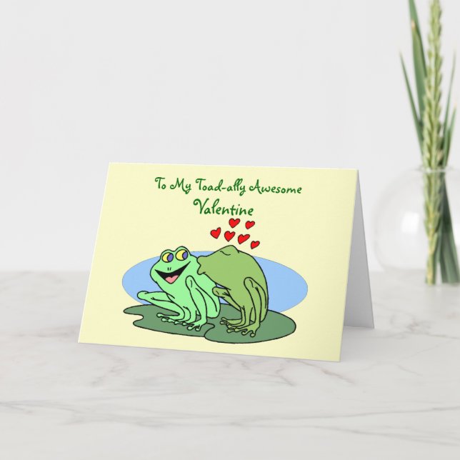 Toad-ally Awesome Valentine Holiday Card (Front)