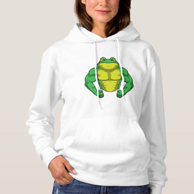 Toad as Bodybuilder with big Muscles Hoodie (Front)