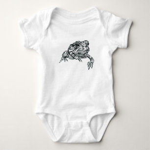 Toad bodysuit pen and ink illustration