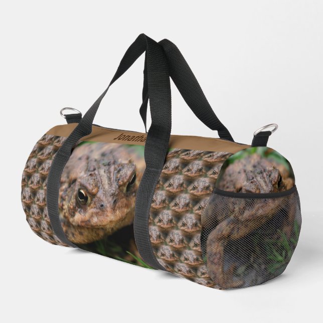 Toad Face Animal Personalized Duffle Bag (Right Corner)