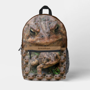 Toad Face Animal Personalized Printed Backpack