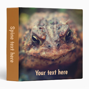 Toad Face Up Close Personalized Binder