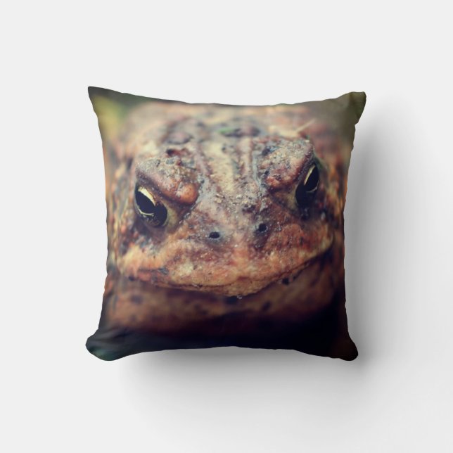 Toad Face Up Close  Throw Pillow (Front)