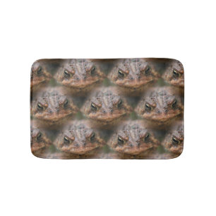 Toad Frog Face Nature Pattern Bath Mat
