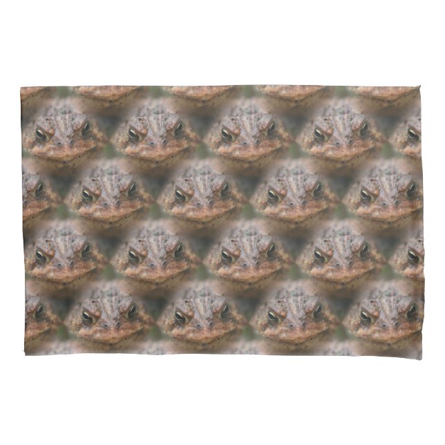Toad Frog Face Nature Pattern     Pillowcase (Front)