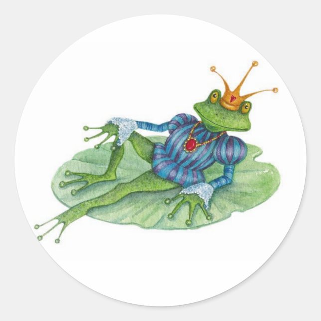 Toad Prince Classic Round Sticker (Front)