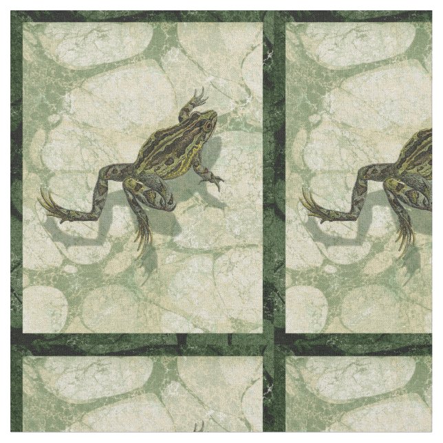 Toad Swinning in the Water Fabric (Close Up)