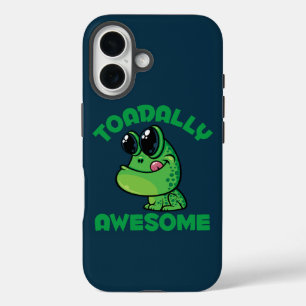 Toadally Awesome Happy Cartoon Toad iPhone 16 Case
