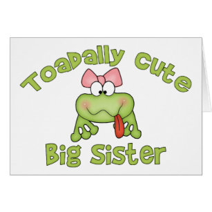 Toadally Cute Big Sister Blank Card