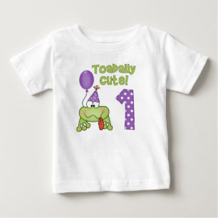 Toadally Cute Frog 1st Birthday Baby T-Shirt
