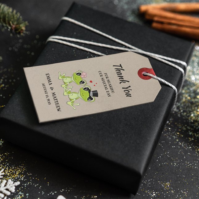 Toadally in Love Frog Wedding Favour Gift Tag (Creator Uploaded)