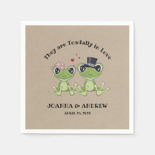 ©Toadally in Love Frog Wedding Personalized Napkin