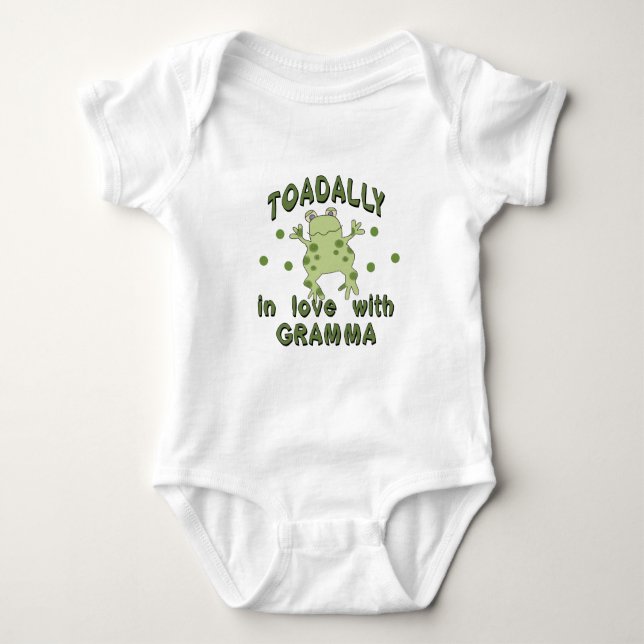 TOADALLY Love Gramma Frog Baby Bodysuit (Front)