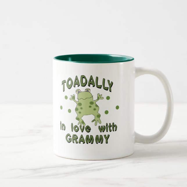 TOADALLY Love Grammy Frog Two-Tone Coffee Mug (Right)