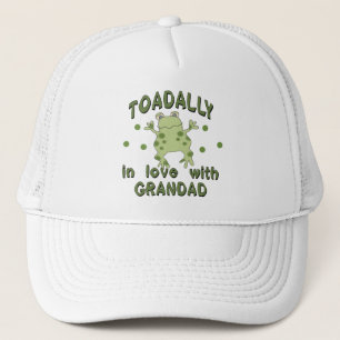 TOADALLY Love Grandad Frog Trucker Hat