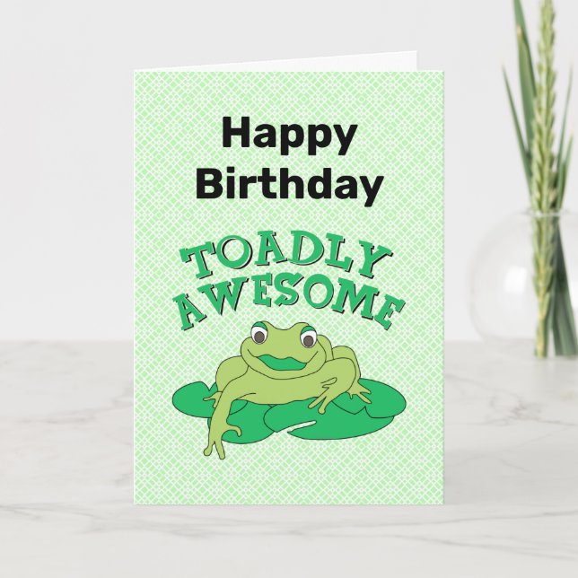 TOADly Awesome Birthday Card (Front)