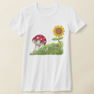 Toadstool and Sunflower Women's T-Shirt