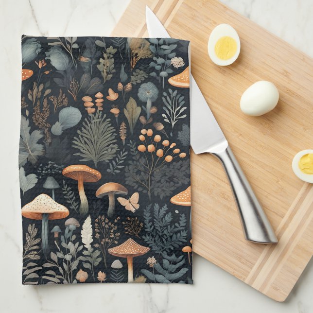 Toadstool Forest  Kitchen Towel (Quarter Fold)