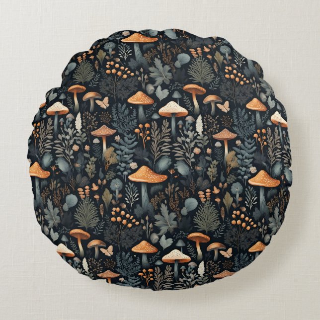 Toadstool Forest  Round Pillow (Front)