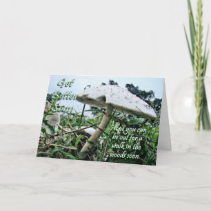 Toadstool Get Well- can change inside wording Card