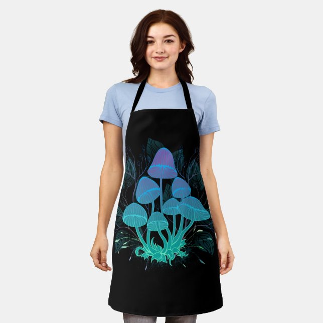 Toadstools in Bushes Apron (Worn)