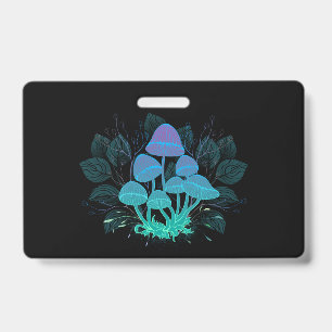 Toadstools in Bushes Badge