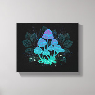 Toadstools in Bushes Canvas Print