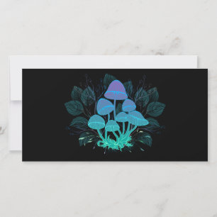 Toadstools in Bushes Card